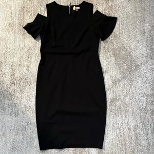 Calvin Klein Black Cold Shoulder Mini Dress